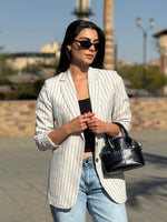 Esos Striped Linen Blazer