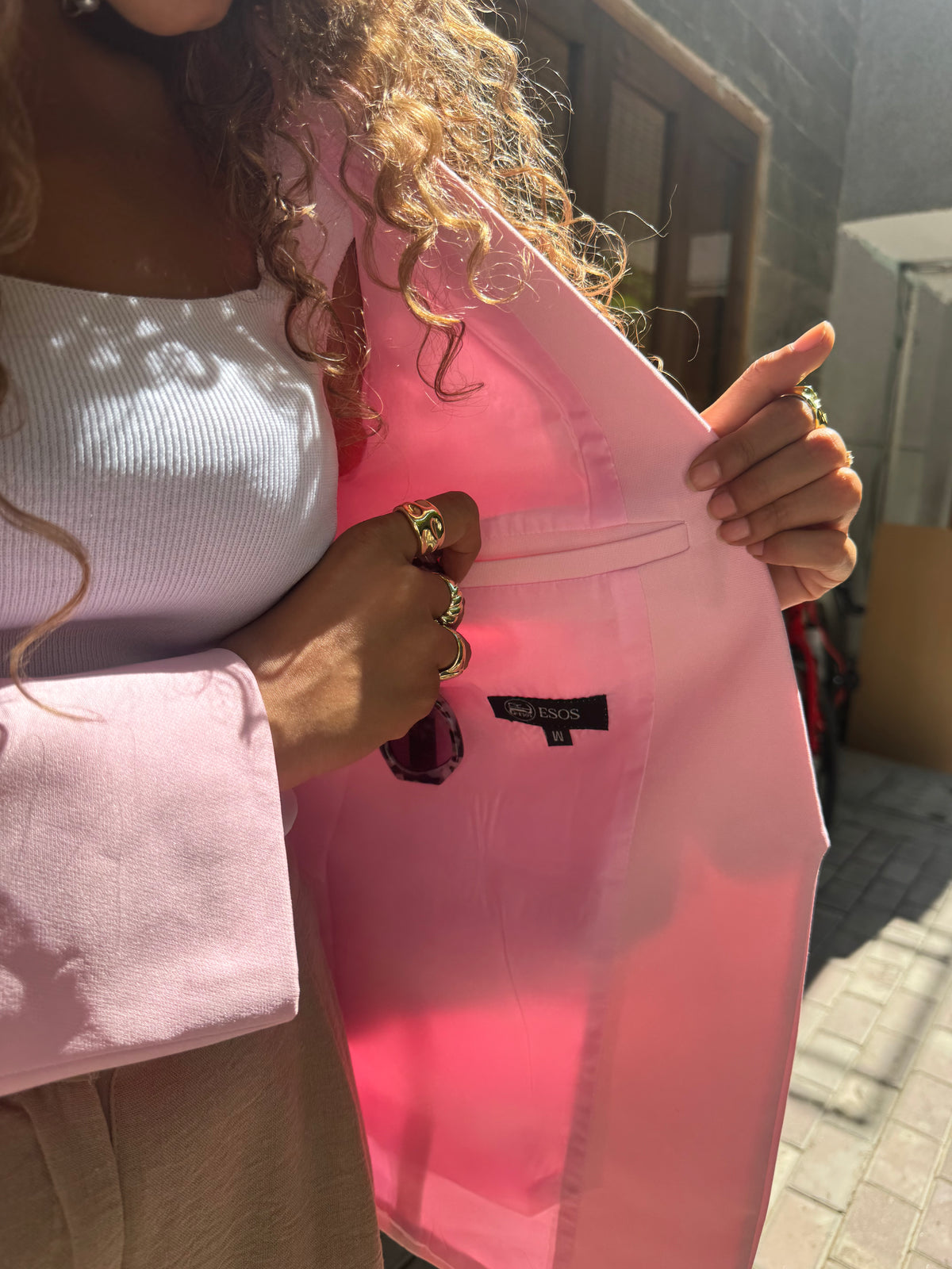 Blush Pink Tailored Blazer