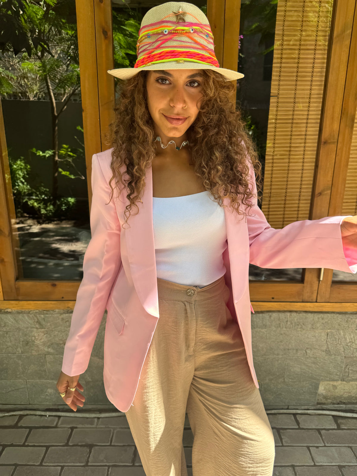 Blush Pink Tailored Blazer