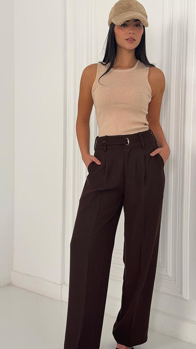 ESOS waist pants BROWN