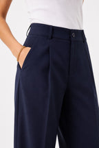 Navy Blue Tailored Trousers