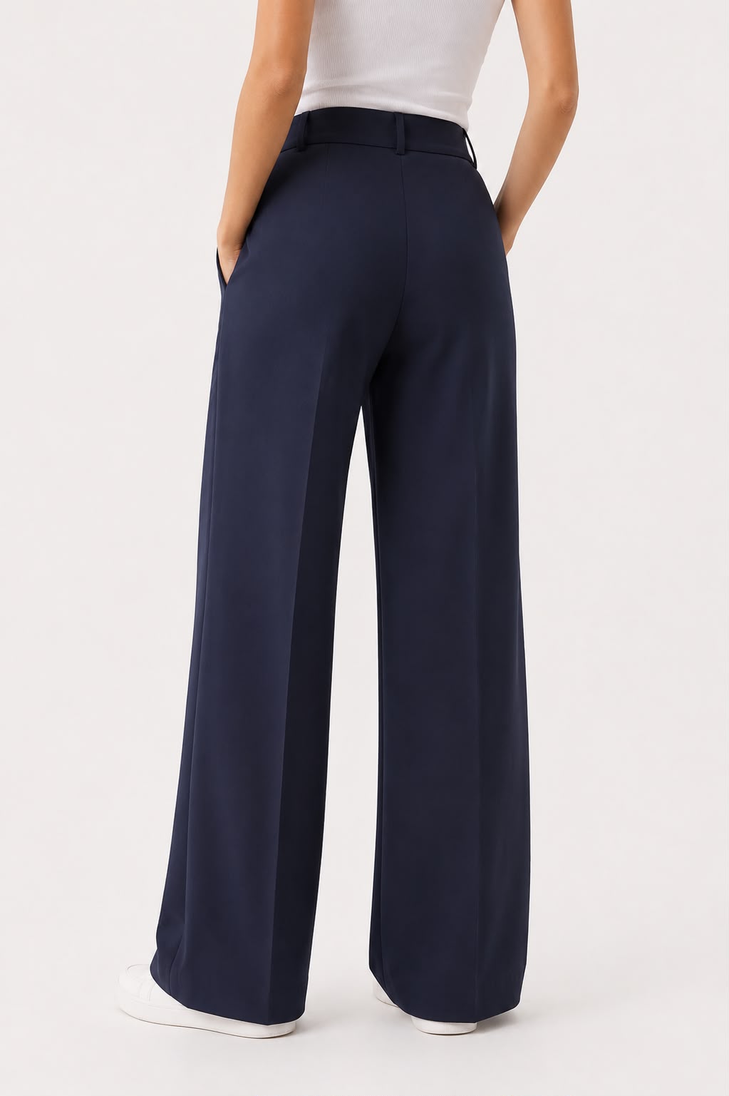 Navy Blue Tailored Trousers