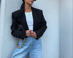 Black cropped blazer