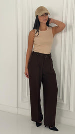 ESOS waist pants BROWN