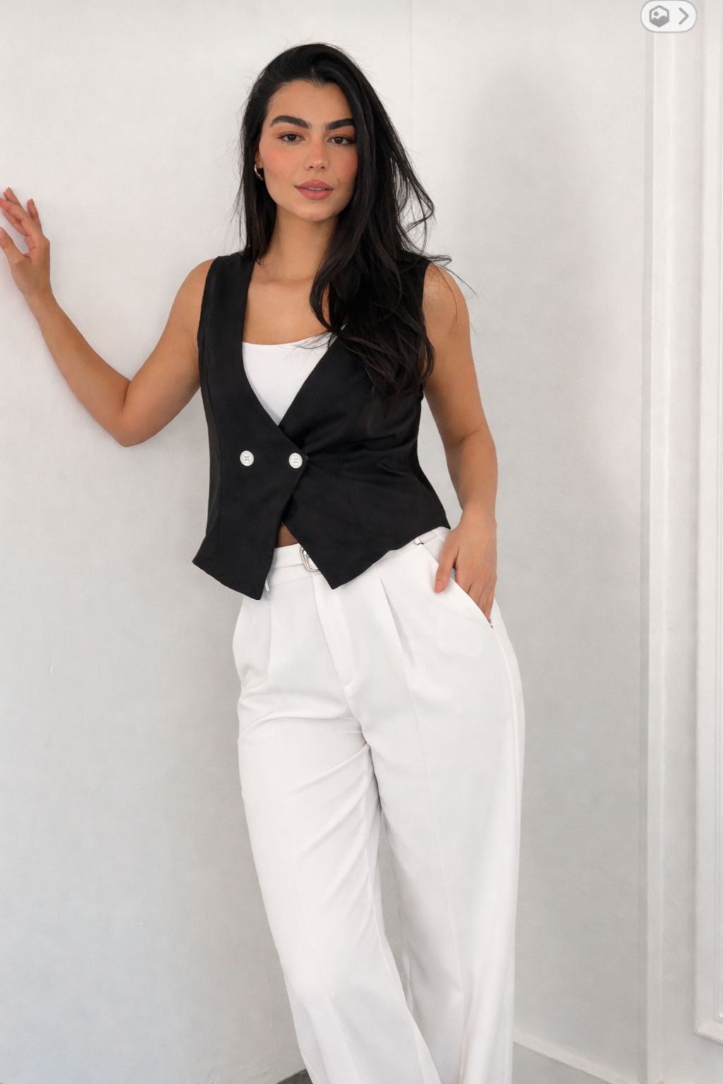 White Waistband trousesr