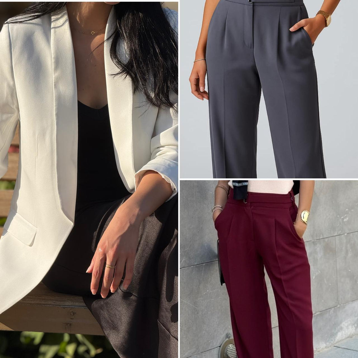 Casual blazer + Waistband trouser